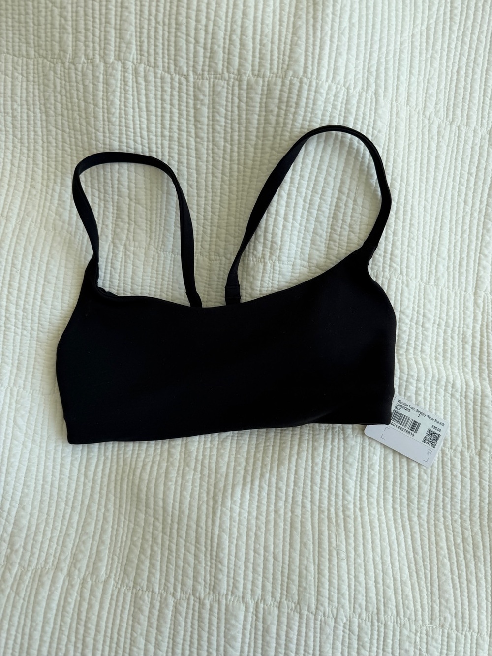 NWT lululemon athletica wunder under strappy sports bra black A/B cup size 2